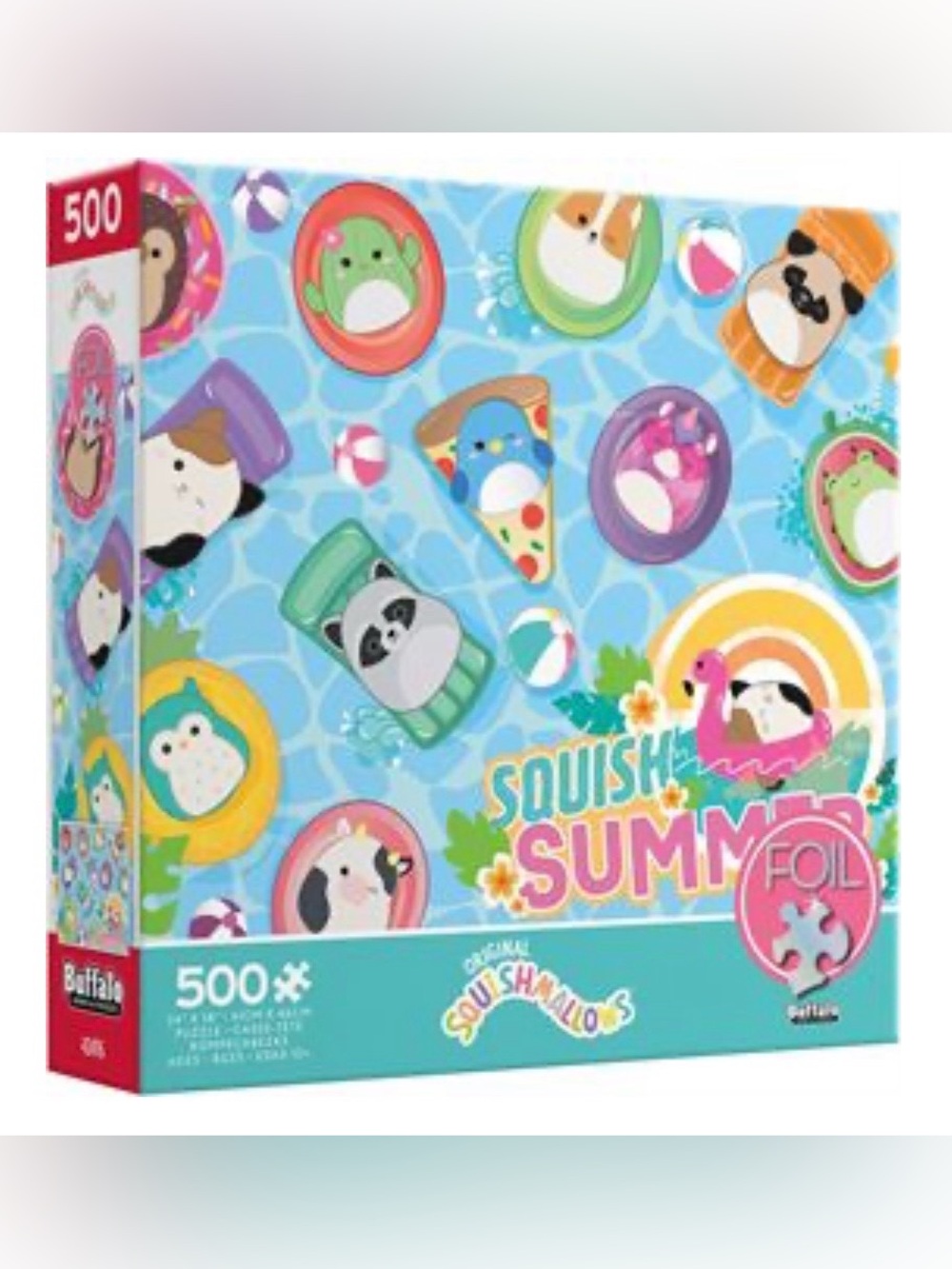 Buffalo Games - Squishmallows - Pool Party - 500 Piece Foil Jigsaw Puzzle NWT
